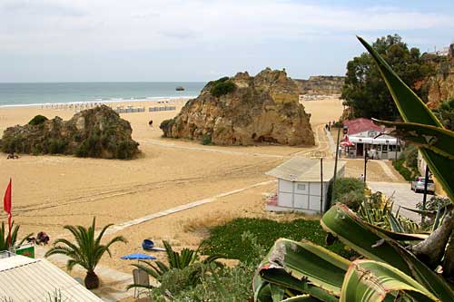 Portimao beach, dominated by high-rises