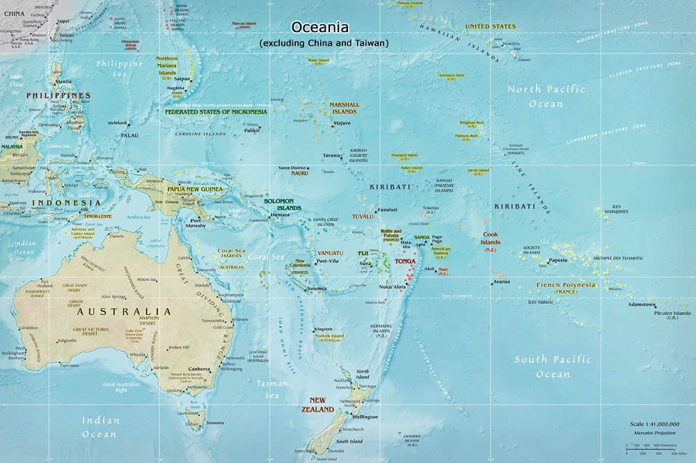 Google map of Oceania
