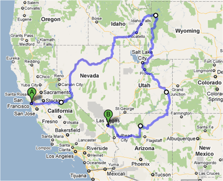 National Parks Map Southwest