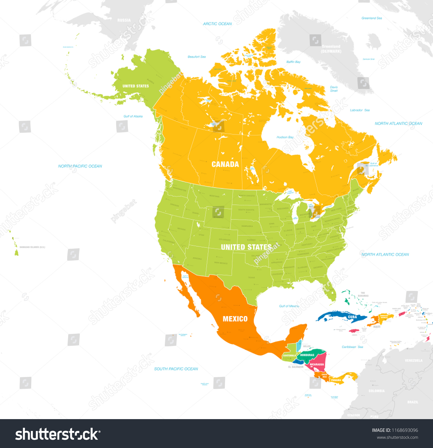 North America Maps - How Far Does North America Extend?
