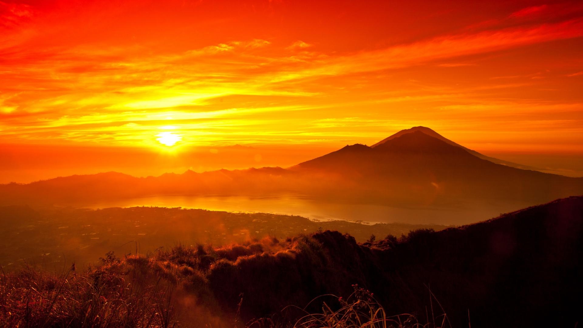 A spectacular view of Bromo Sunset