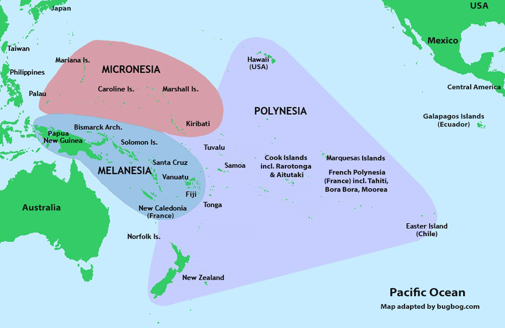 Australasia Pacific Map - Visiting The South Pacific