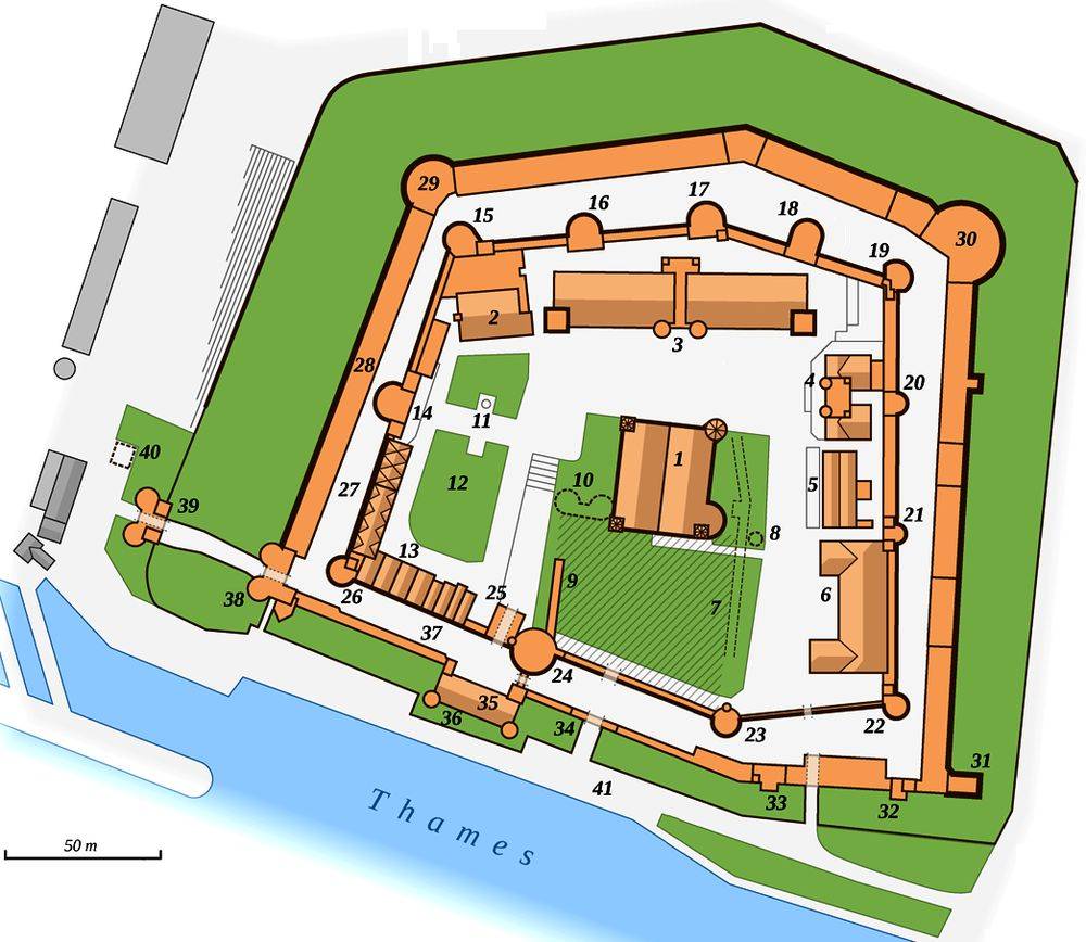 The latest Map of the Tower of London 
