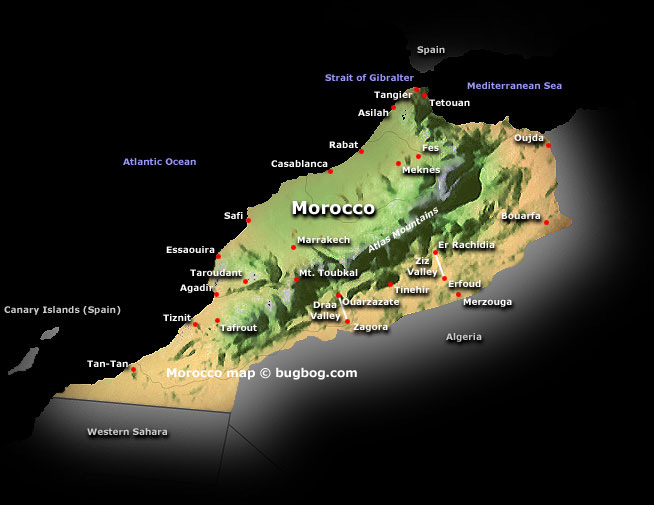 Map of morocco