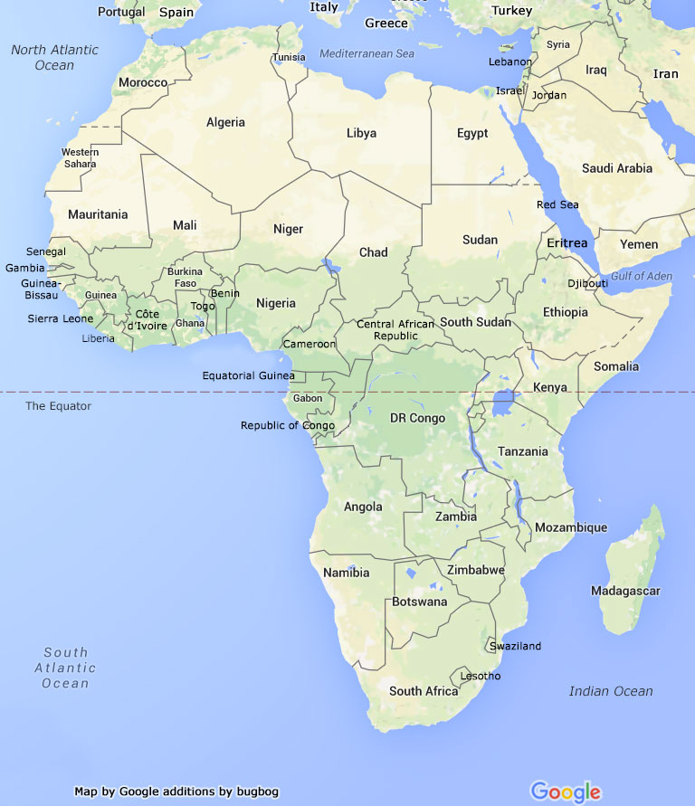 Africa Maps - African Wildlife Safari