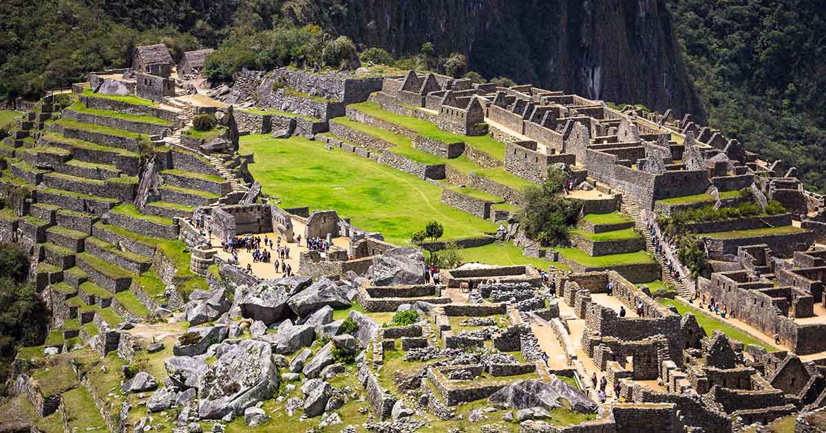 A closer view of Machu Picchu Ruins