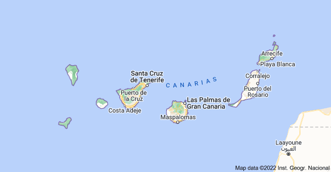Canary islands map