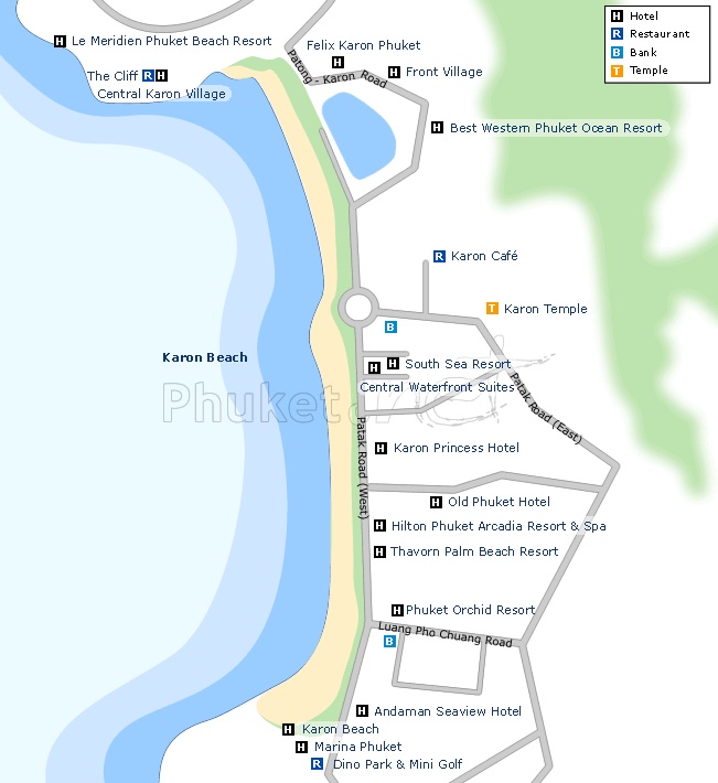 Karon beach map