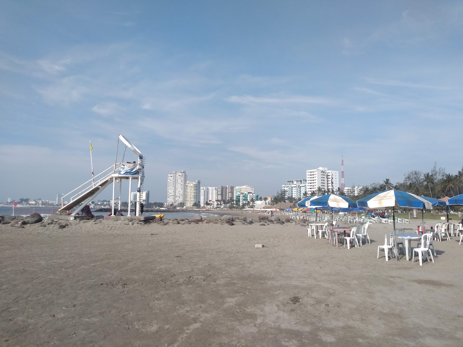 The beach area of Playa Mocambo