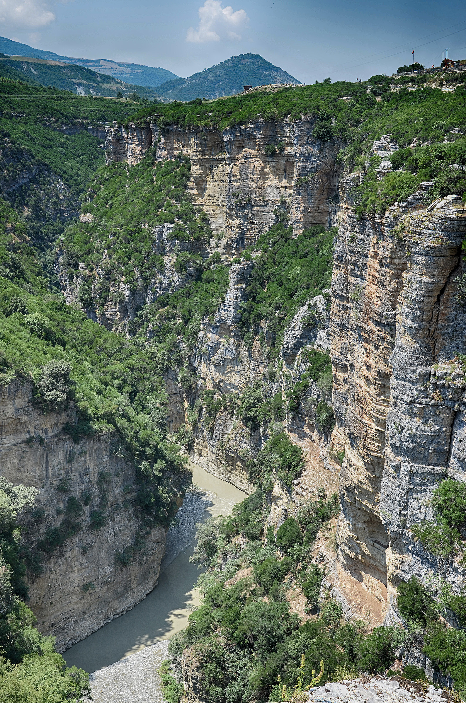 An aerial view of Osum Canyon