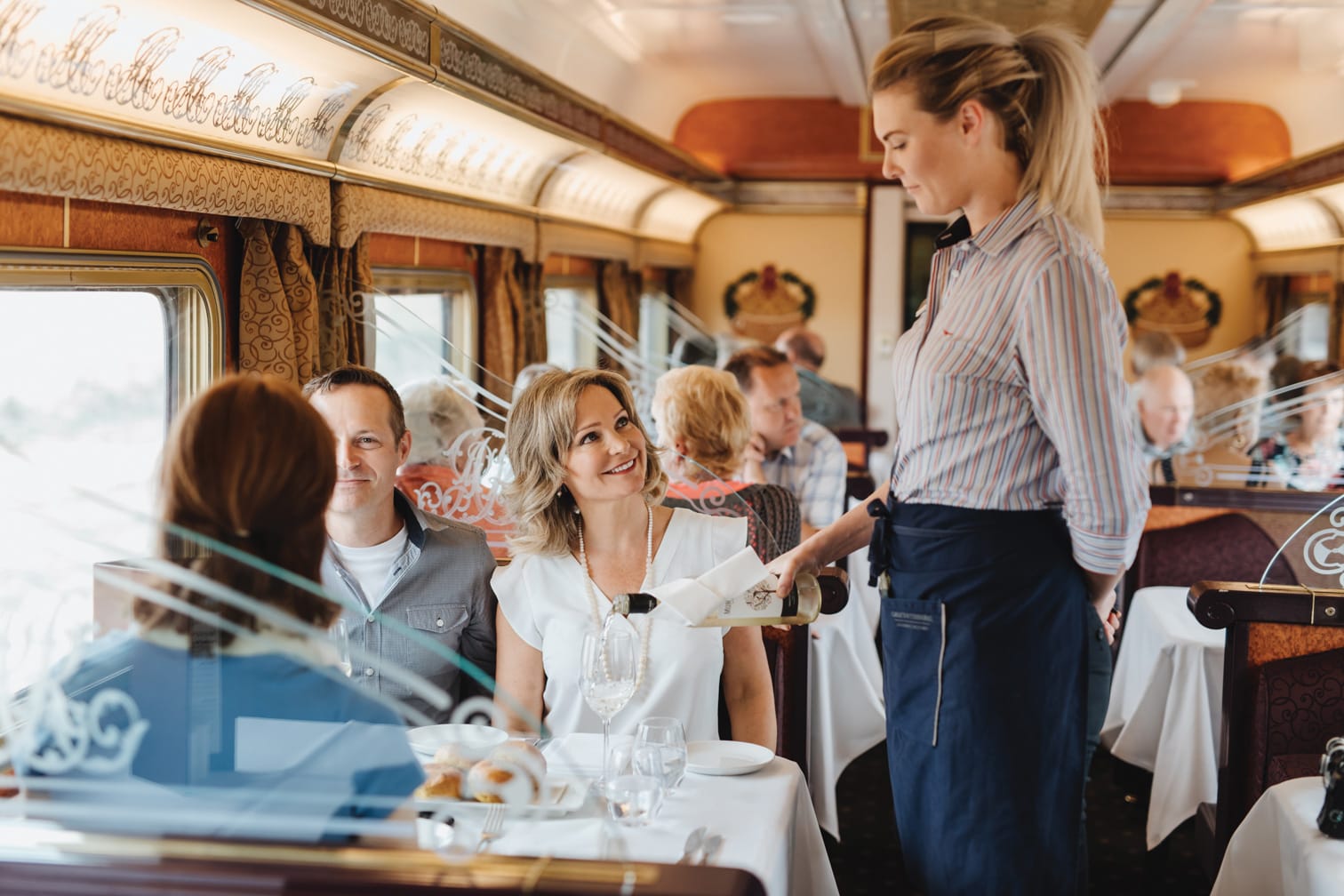 A Woman Serving Passengers In The Ghan