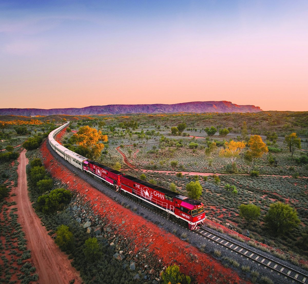 Panoramic View Of The Ghan Train