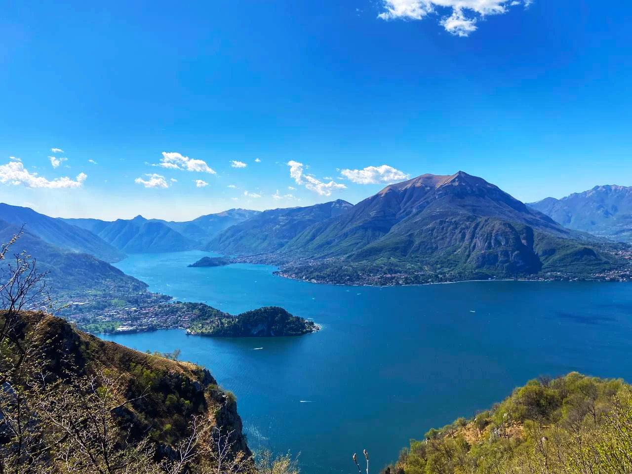 A Panoramic View At Lake Como