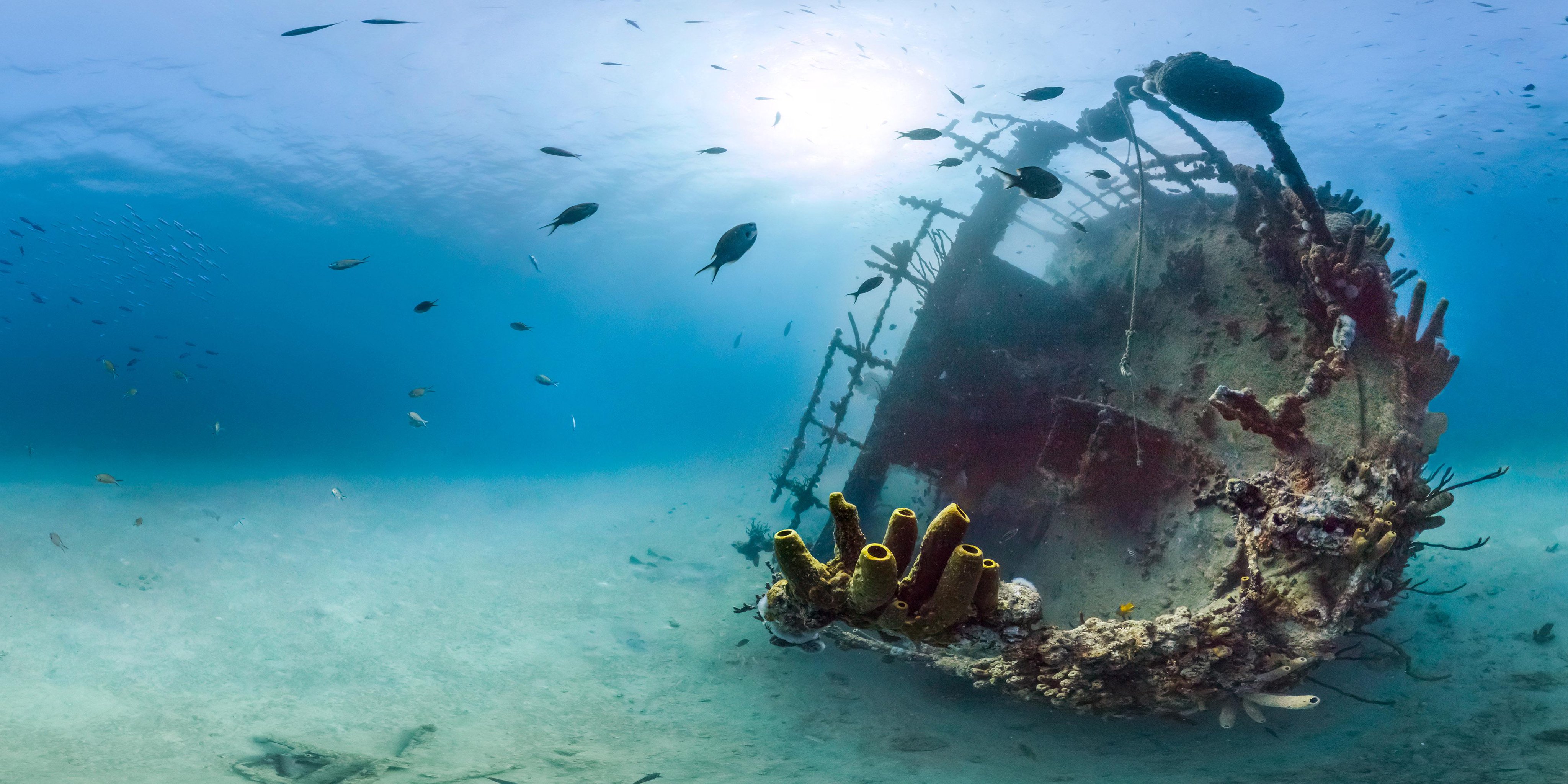Antilla Shipwreck below the waters of Aruba