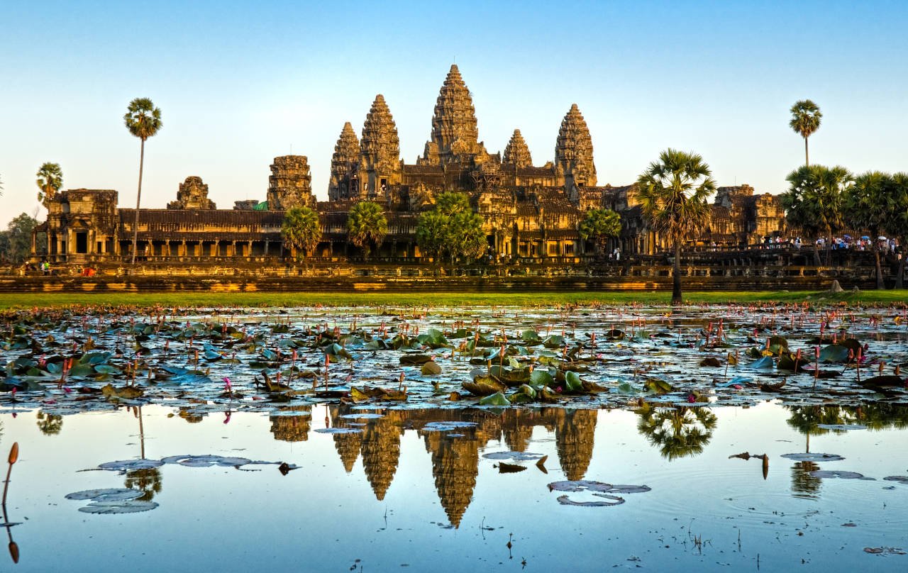 A Panoramic View Of Angkor Wat