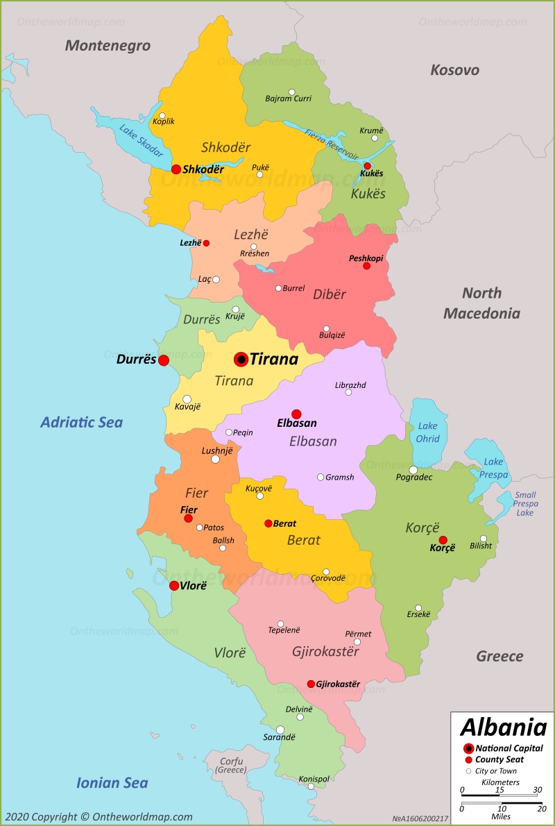 Map Of Berat Albania
