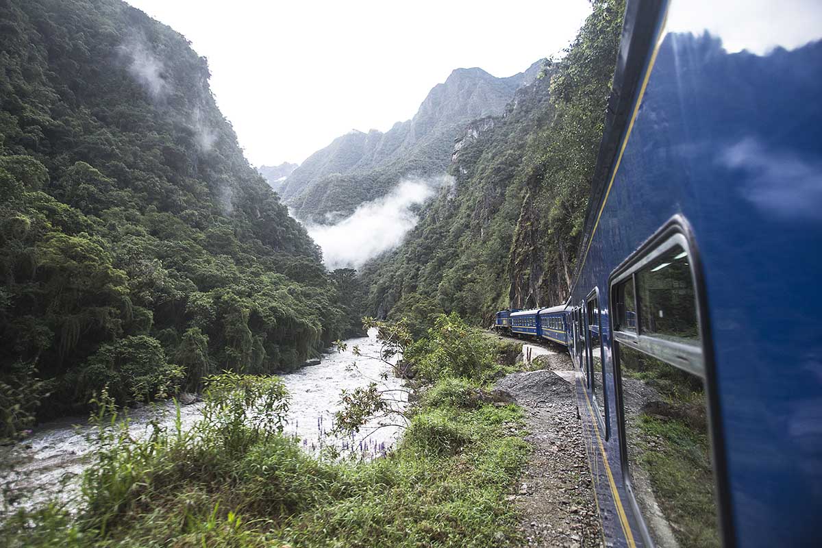 A View Of Machu Picchu From A Train