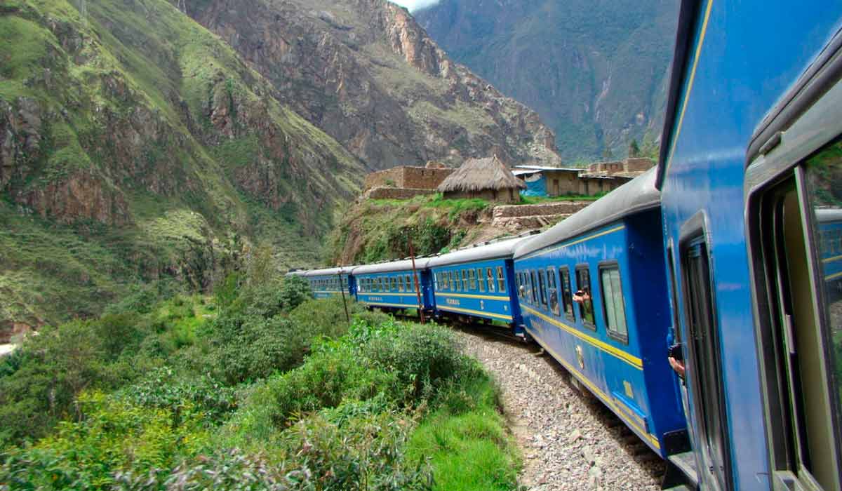 A Train On Route To Machu Picchu