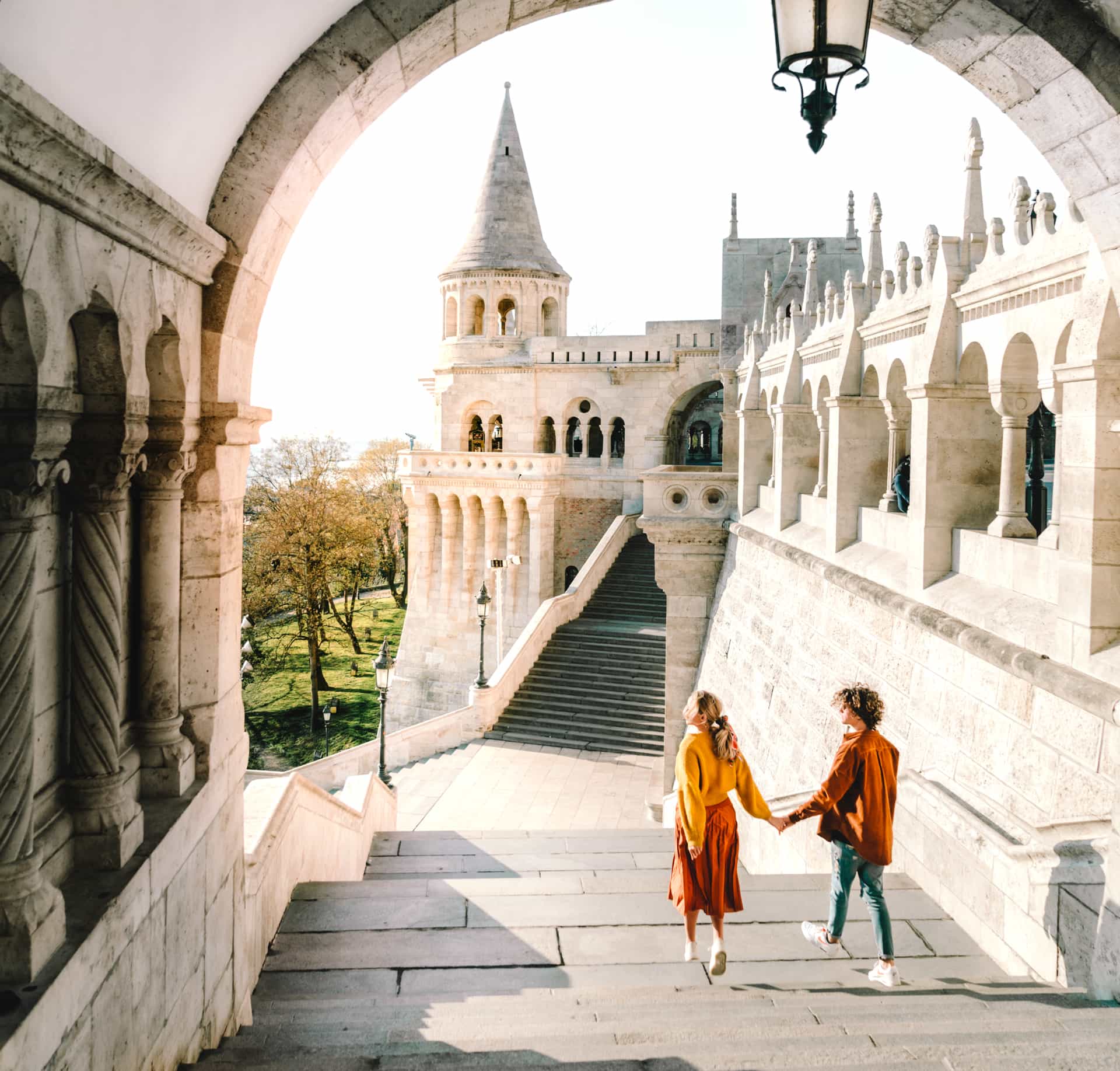 A couple in Budapest, Hungary
