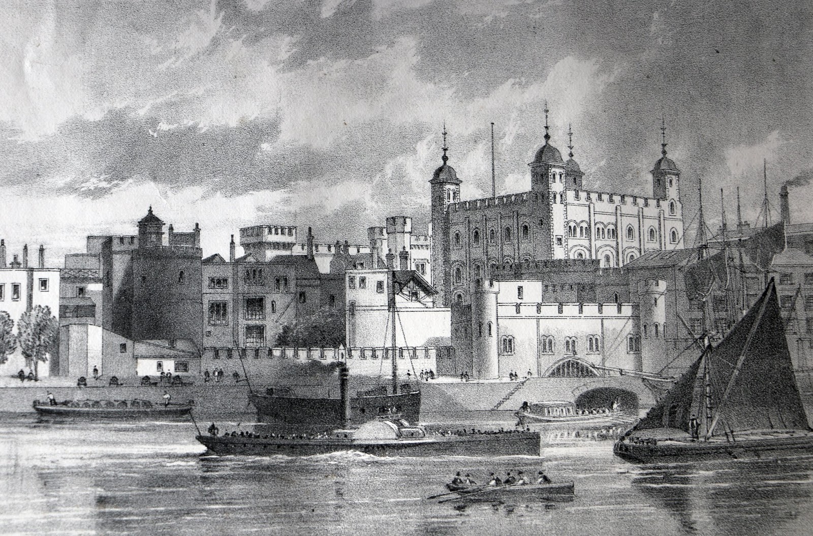 A depiction of the past of Tower of London