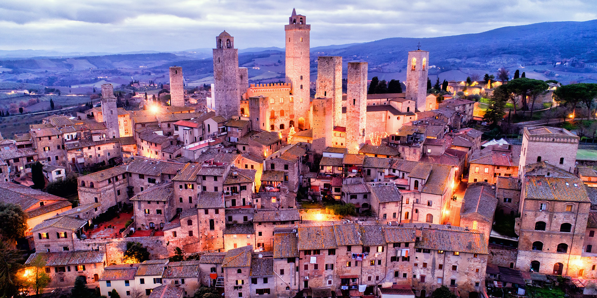 A stunning view of Tuscan Hill Towns