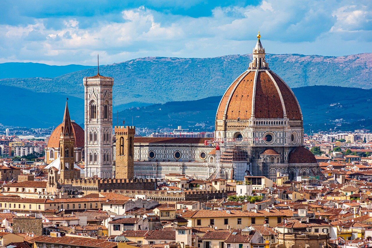 An aerial view of Florence