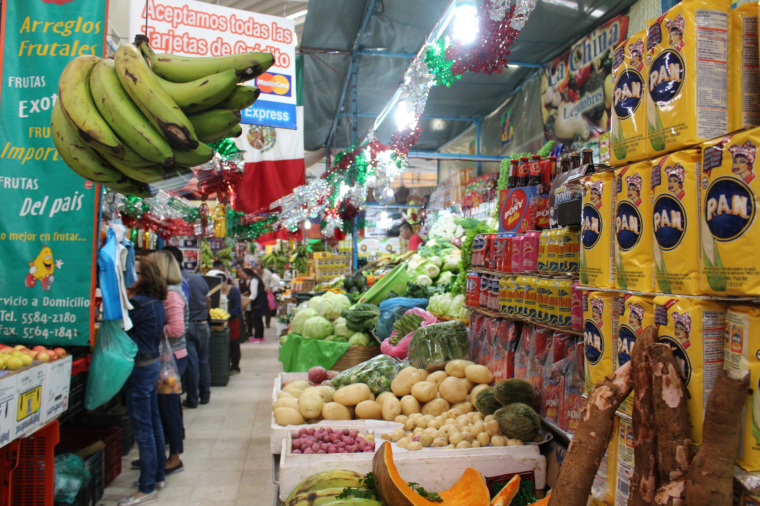 Some products and goods being sold in Mercado Medellín