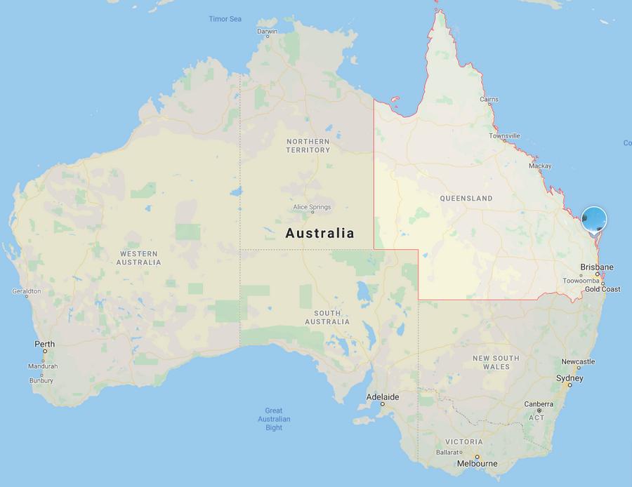 The map of Australia