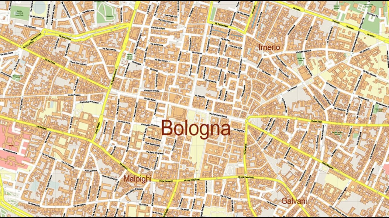 The map of Bologna