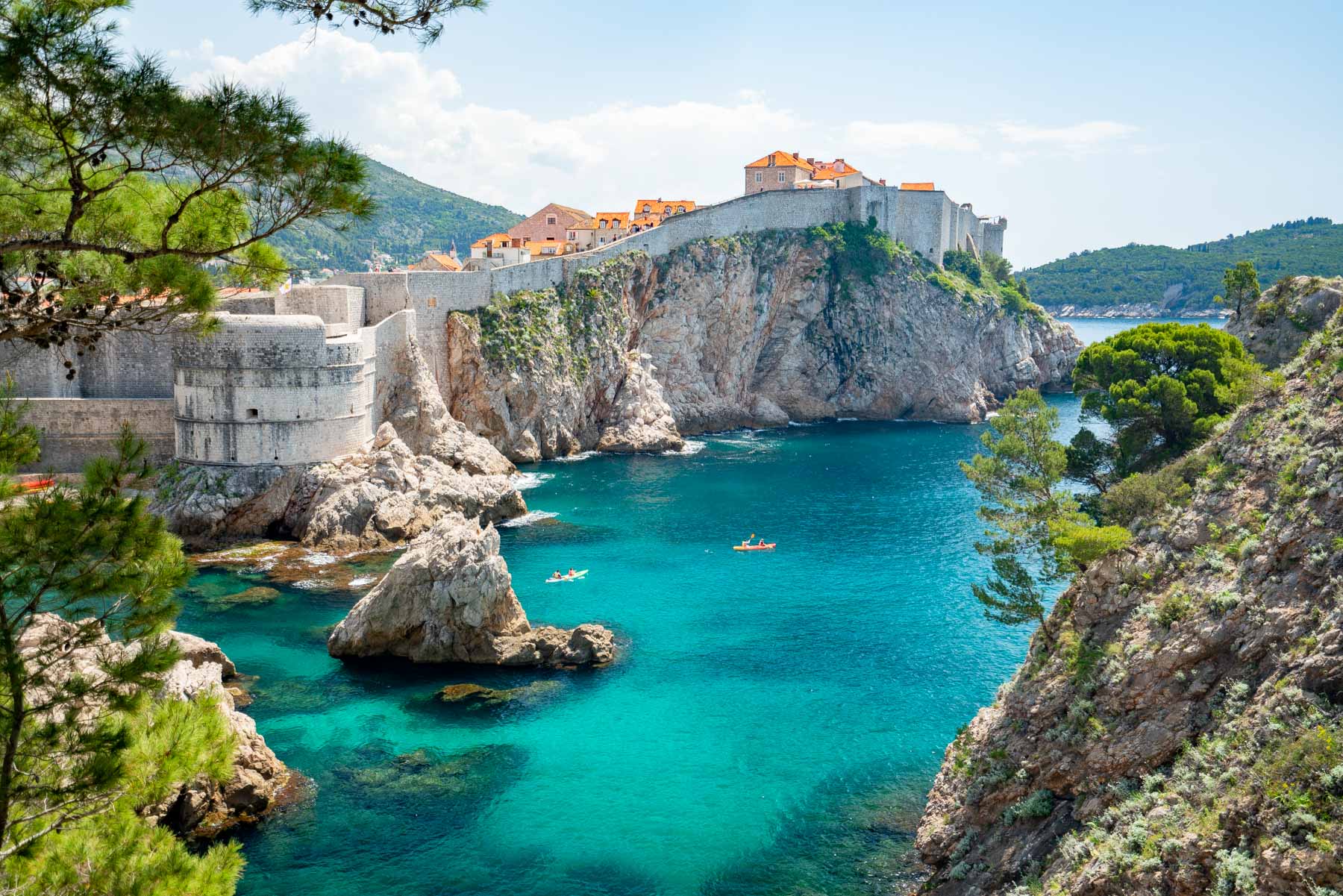 A walled cliff in Croatia