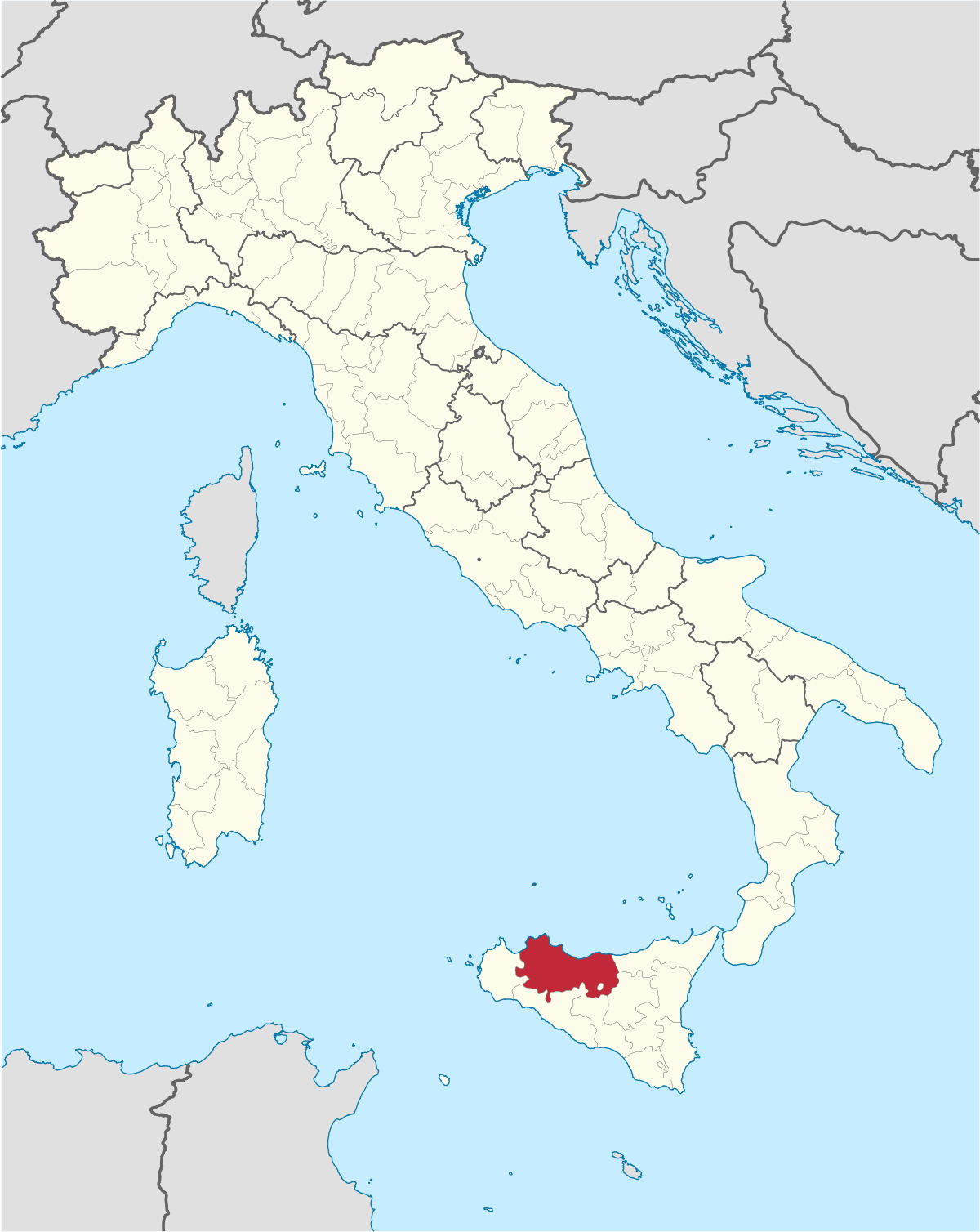 The map of Palermo