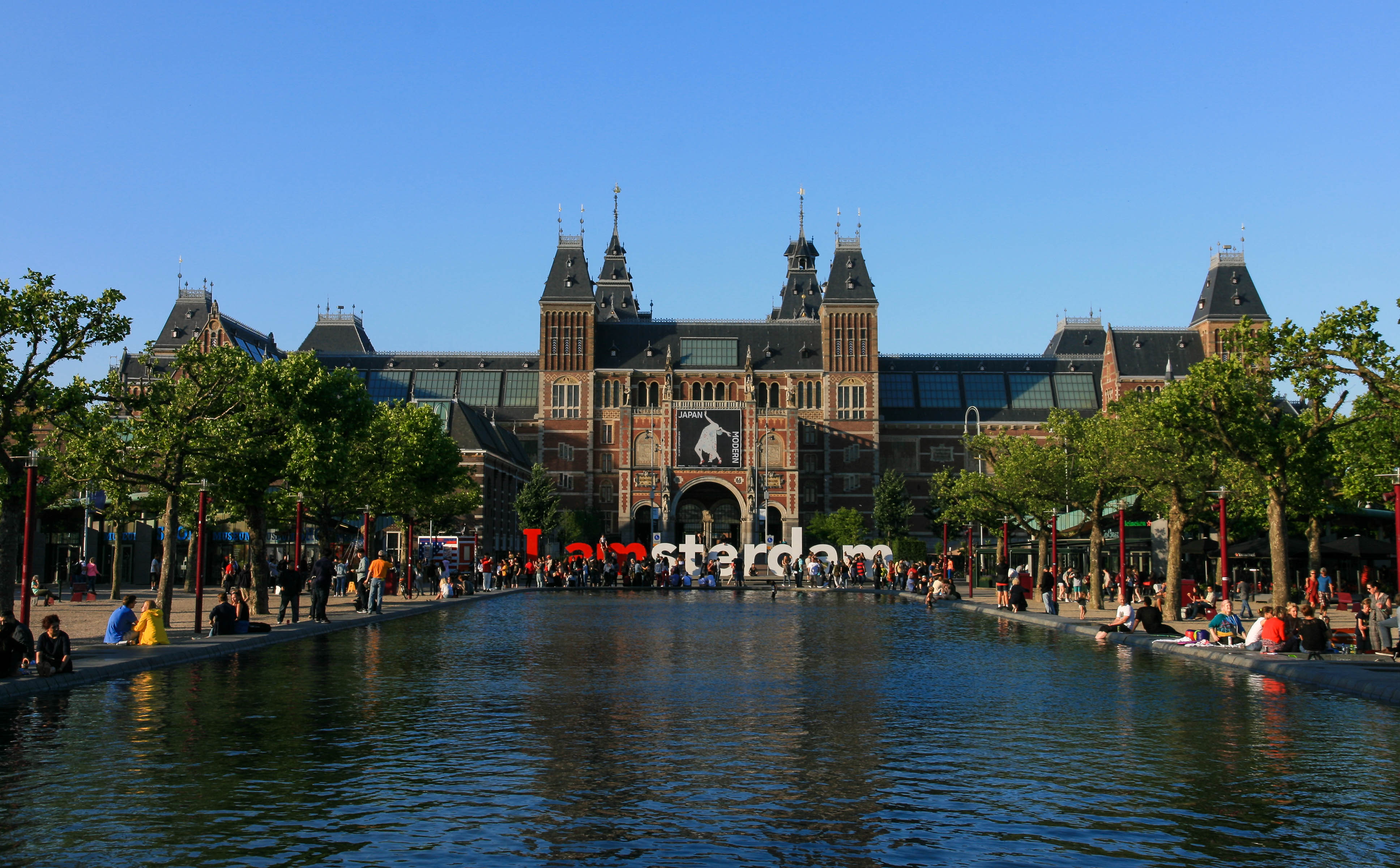A stunning view of Rijksmuseum in Amsterdam