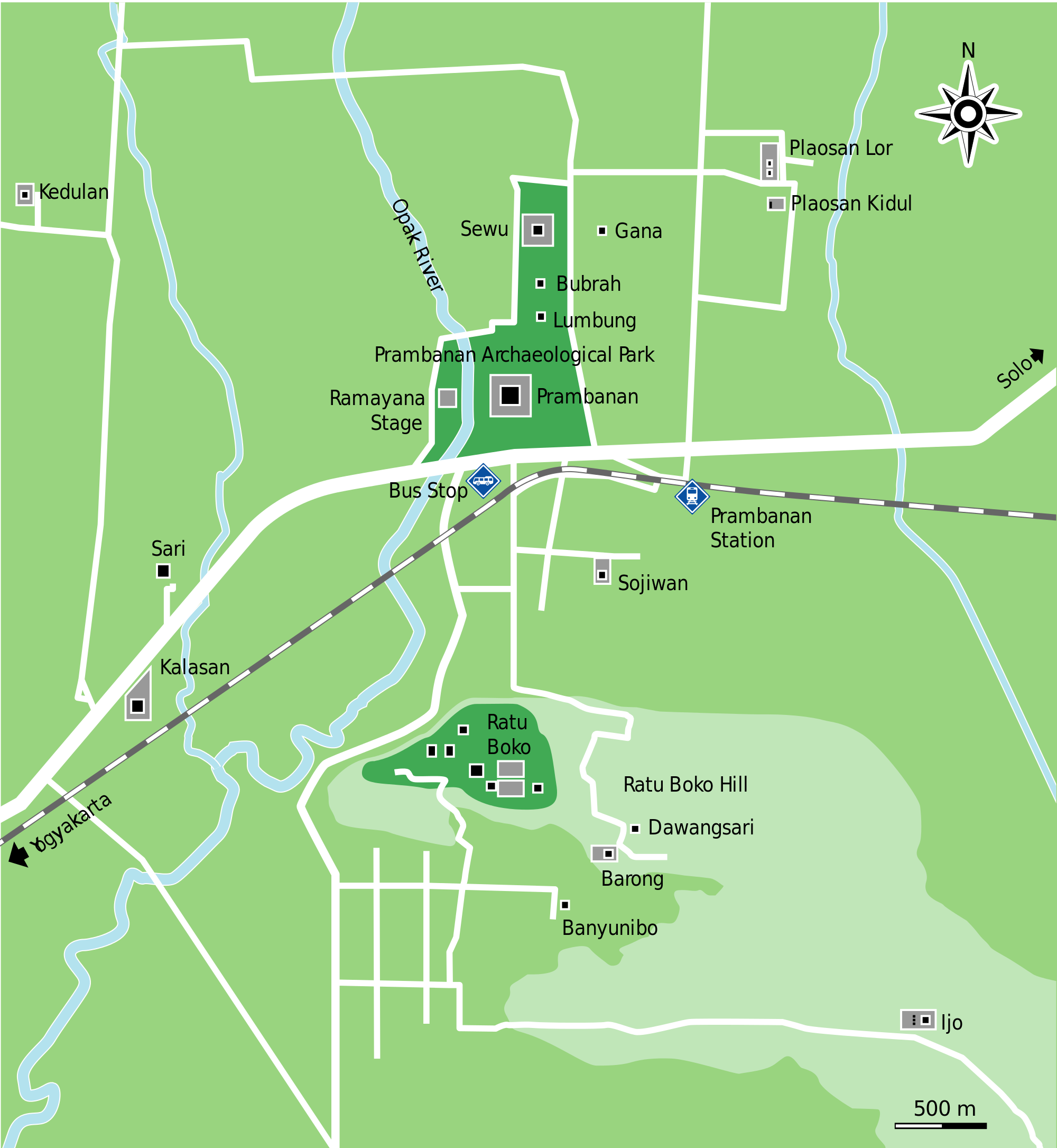 Map Of Prambanan