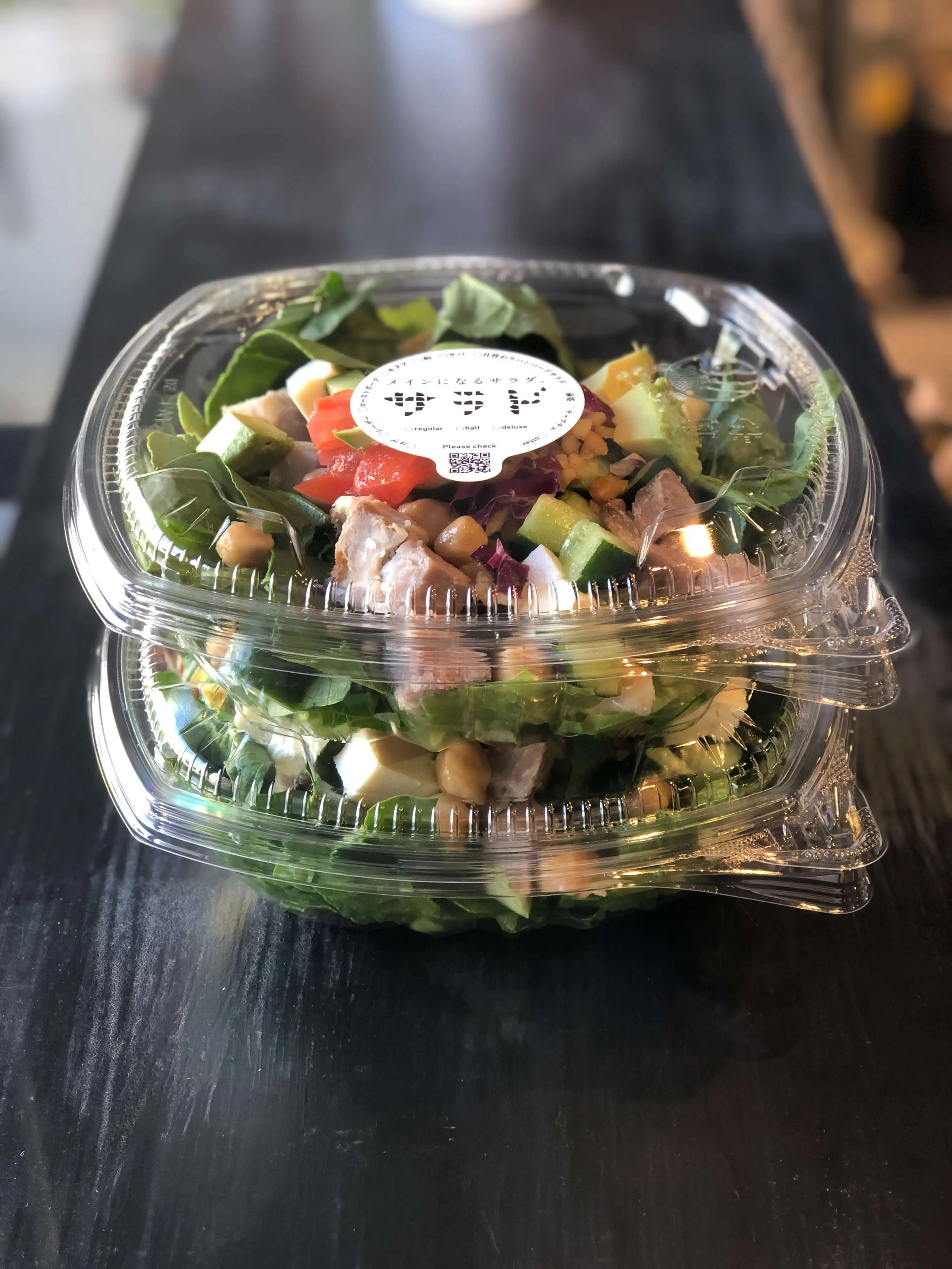 Fresh salad for road trips